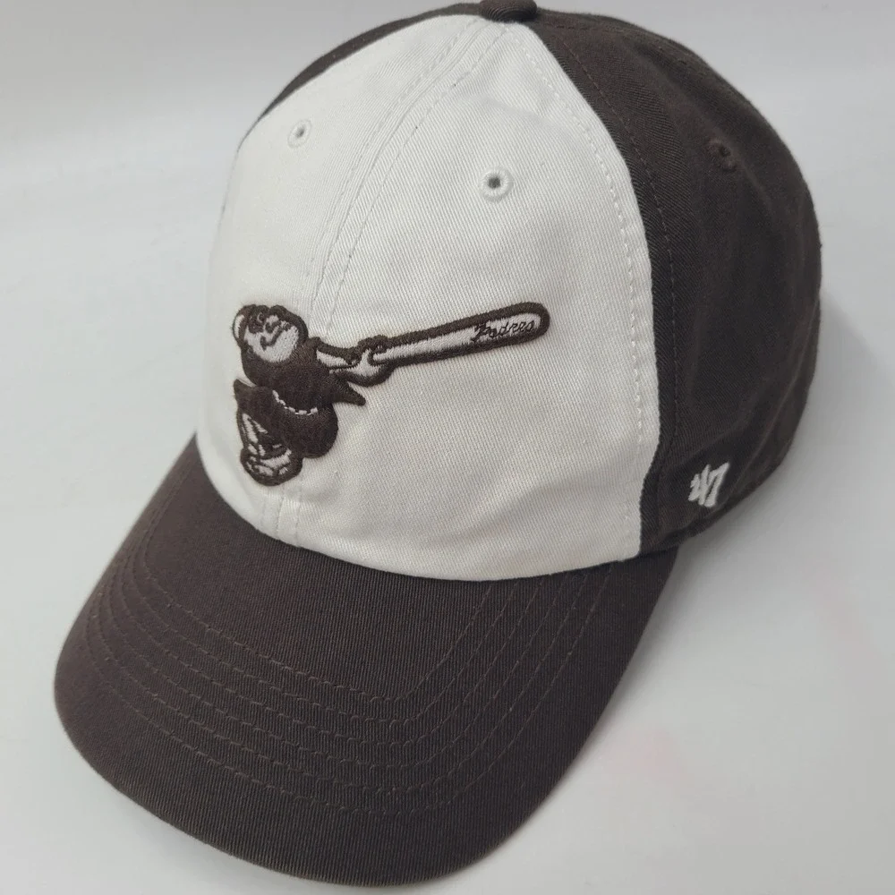San Diego Padres Hat Fitted M 47 Brand Franchise Brown White MLB Swinging Friar